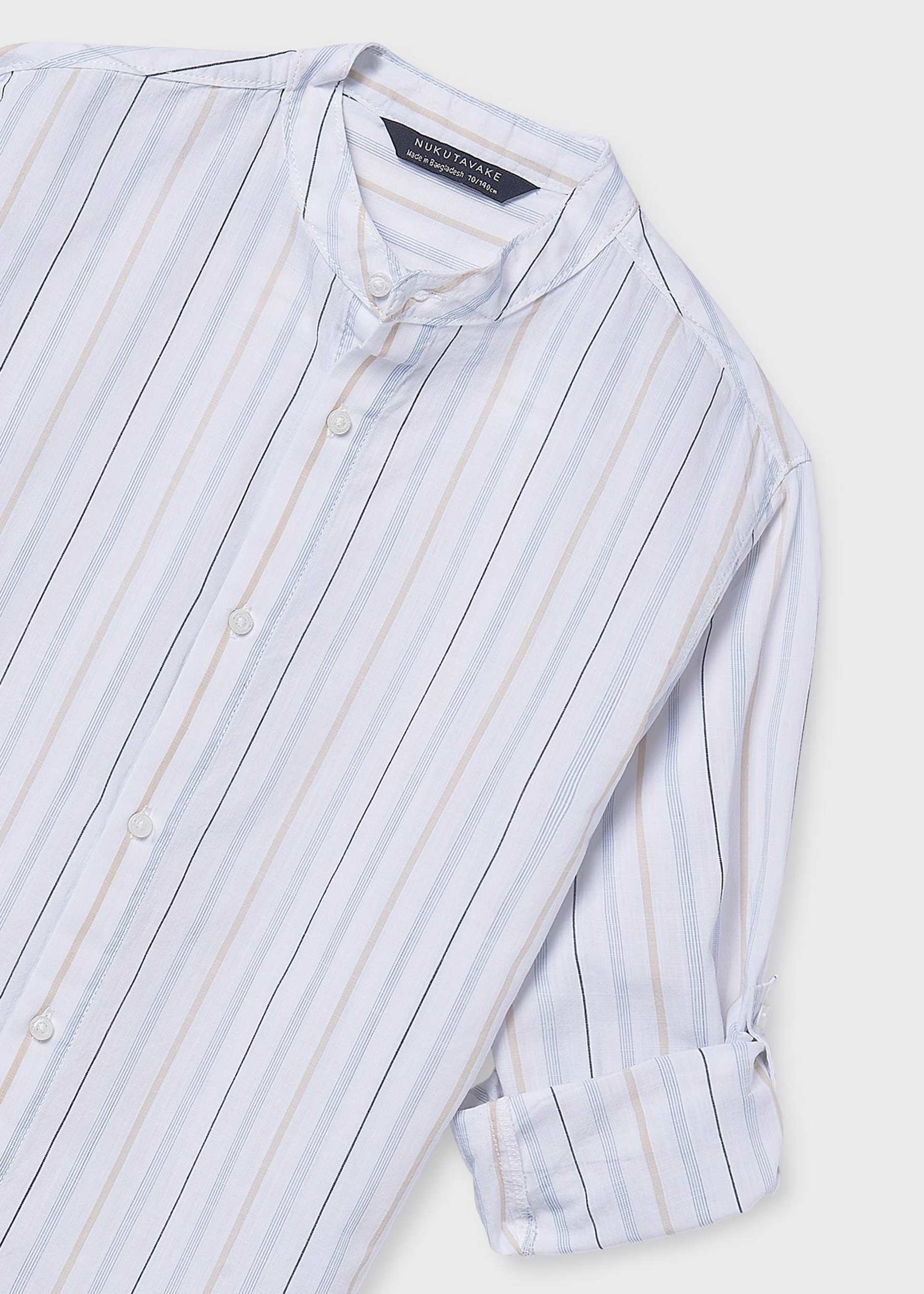 Camicia manica lunga colletto alla coreana ragazzo