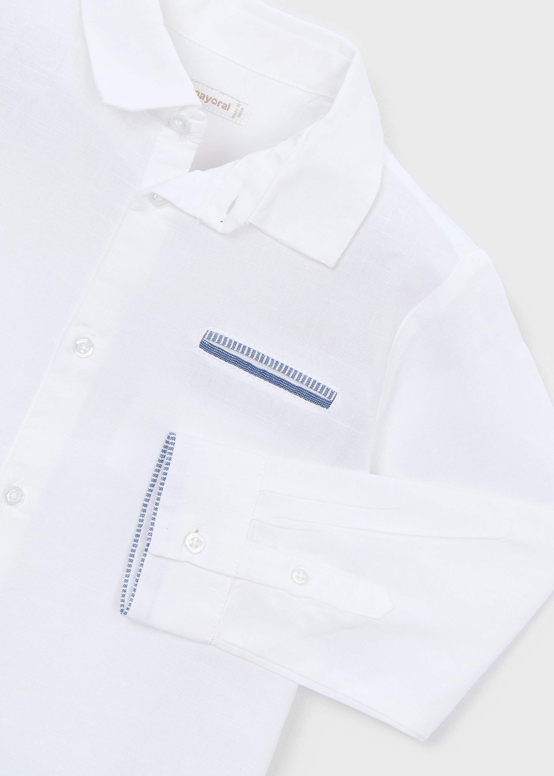 Camicia manica lunga in lino elegante bambino