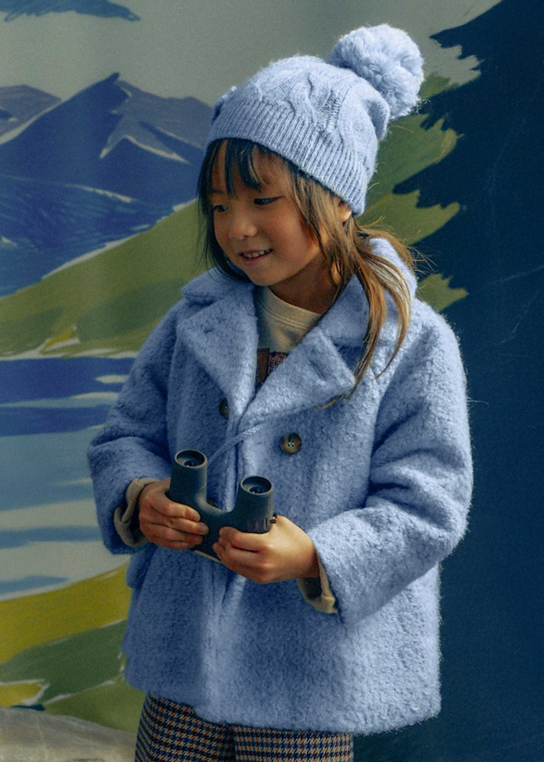 Cappotto teddy con borsa bambina