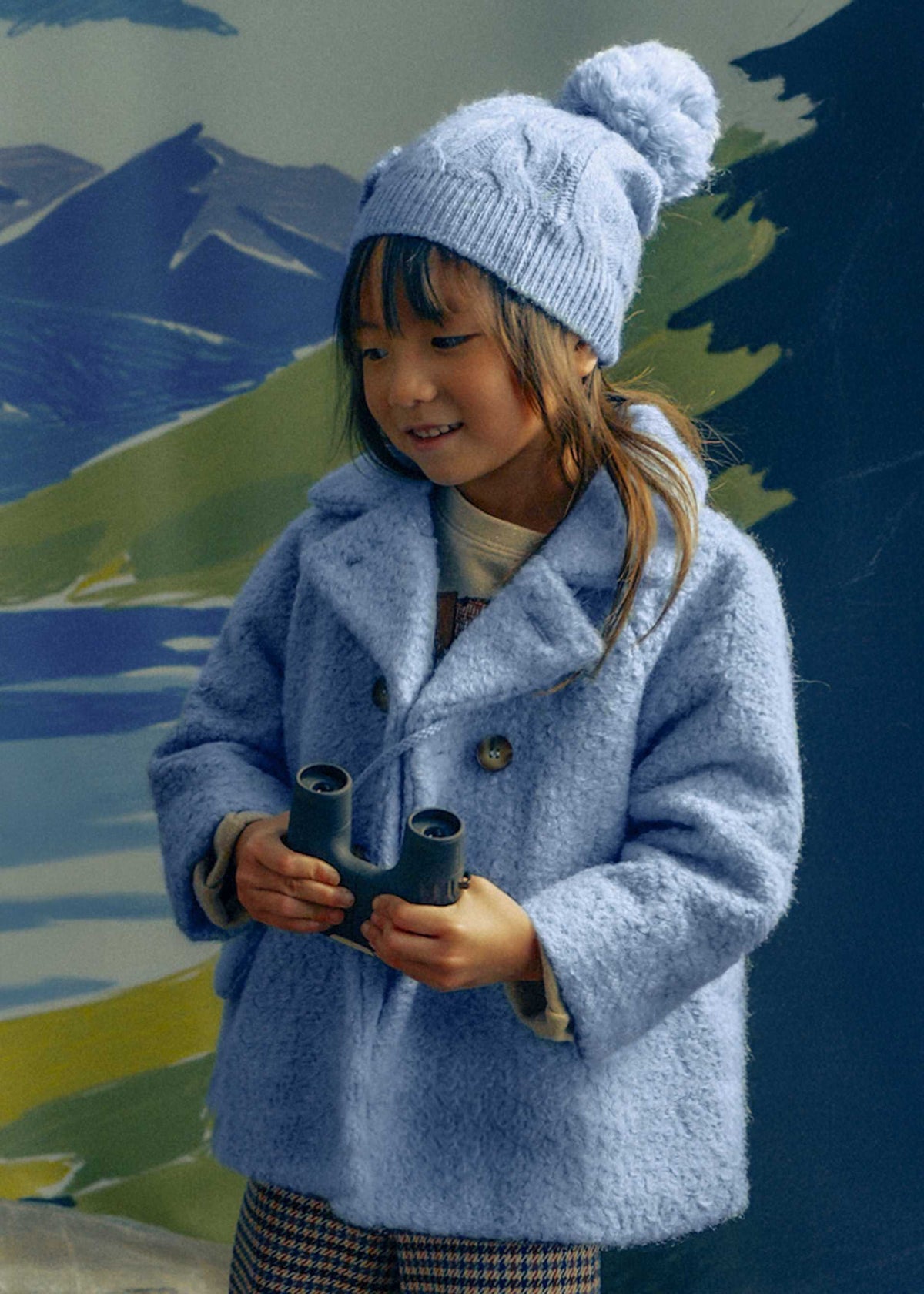 Cappotto teddy con borsa bambina