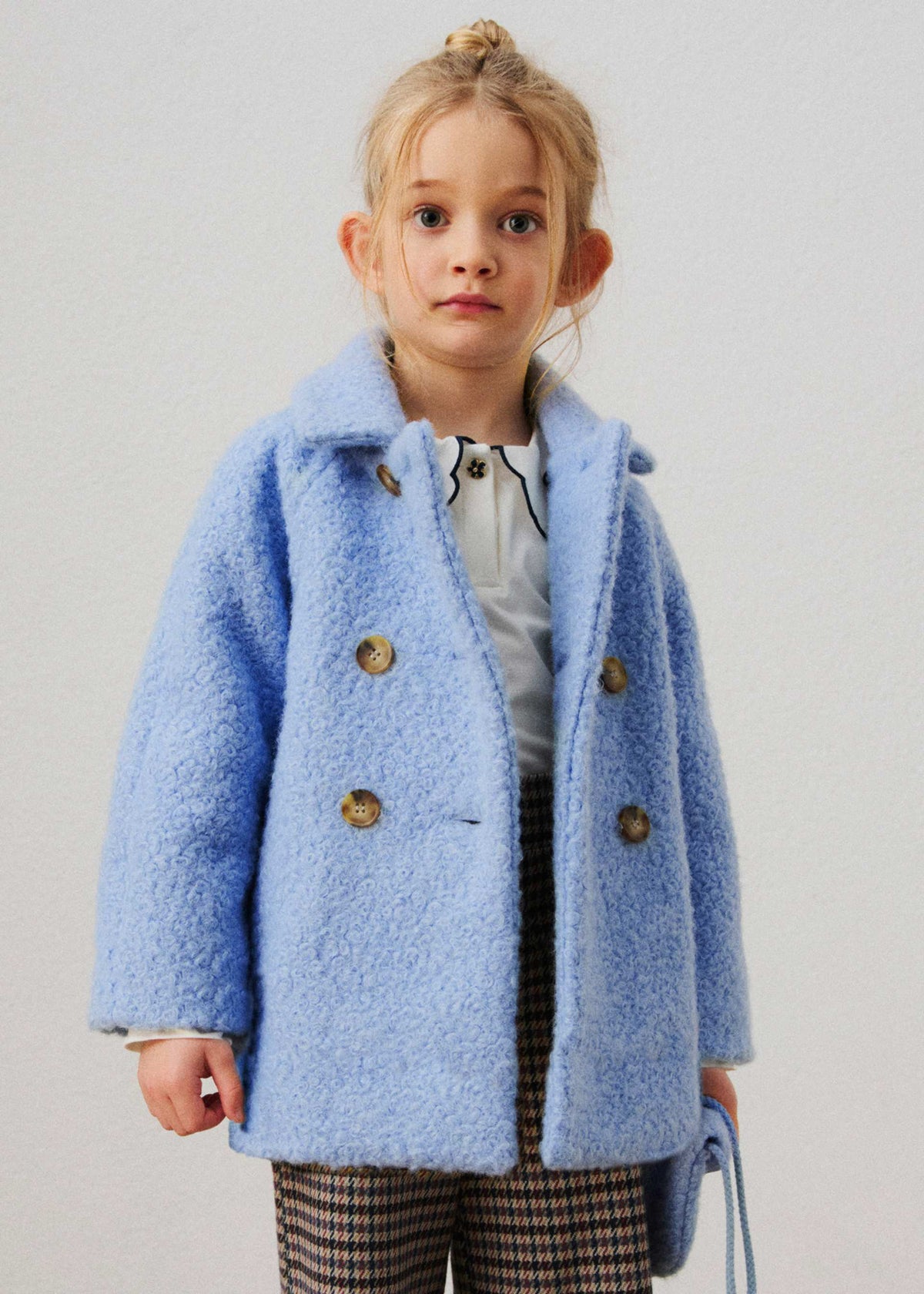 Cappotto teddy con borsa bambina