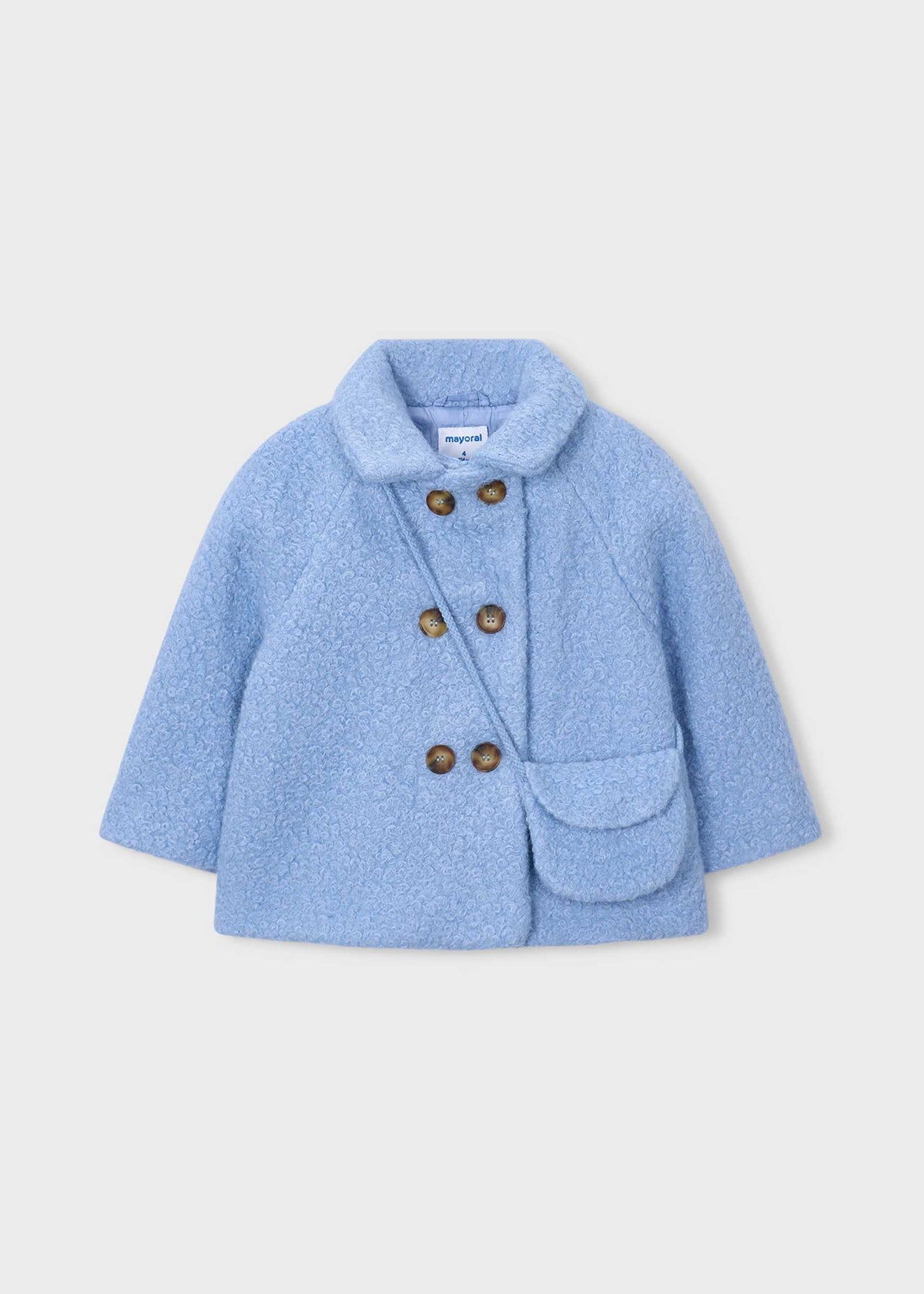 Cappotto teddy con borsa bambina