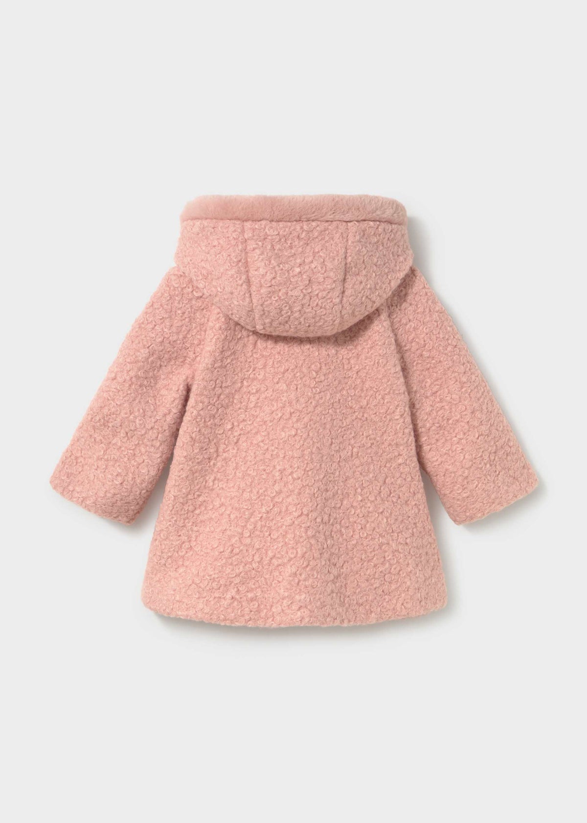 Cappotto teddy con cappuccio neonata