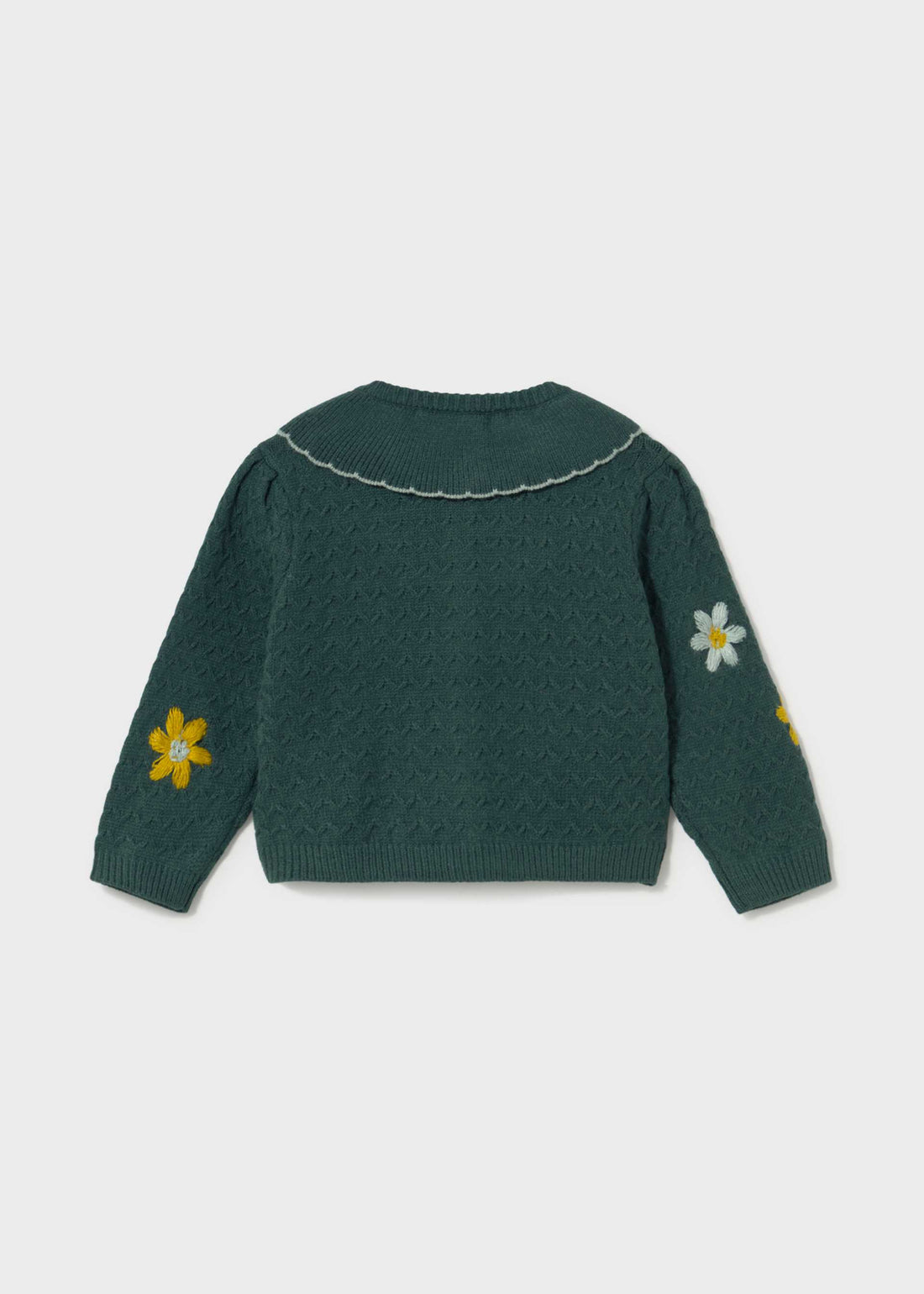 Cardigan in maglia fiori bimba