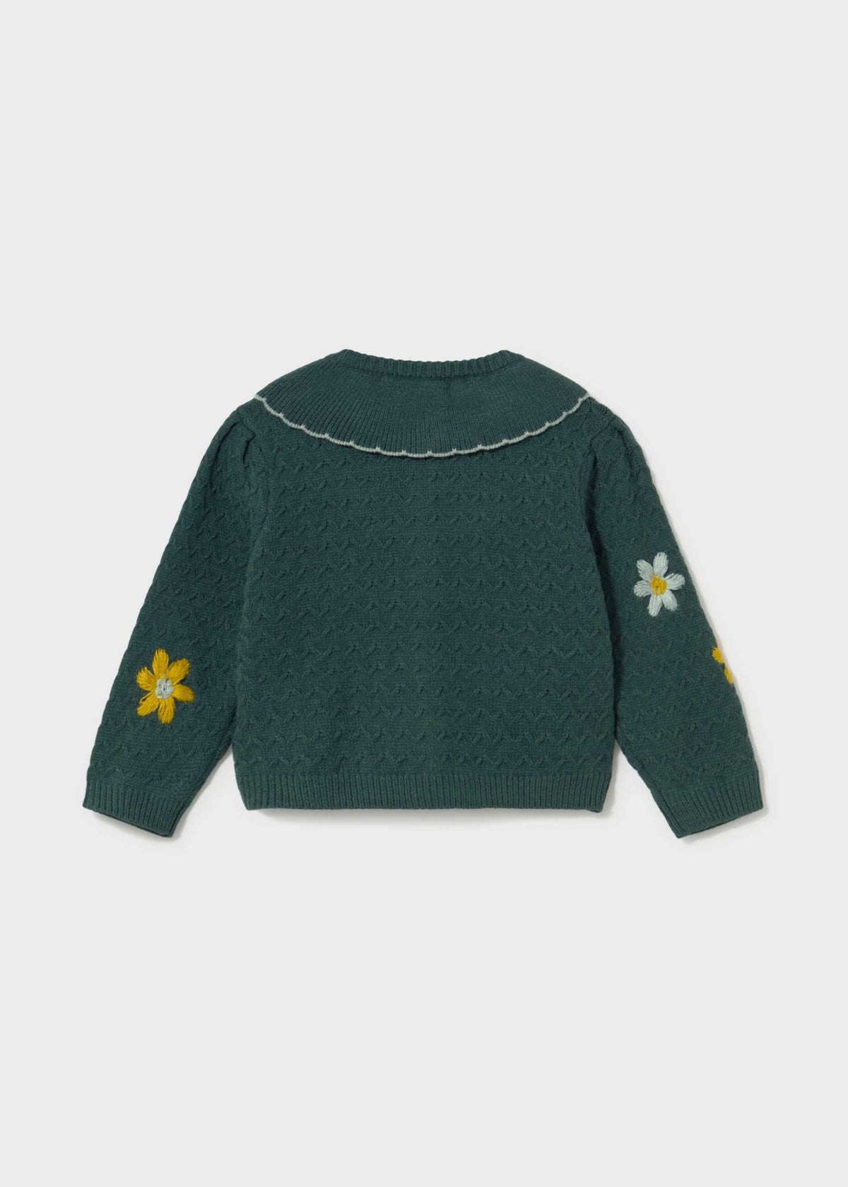 Cardigan in maglia fiori bimba