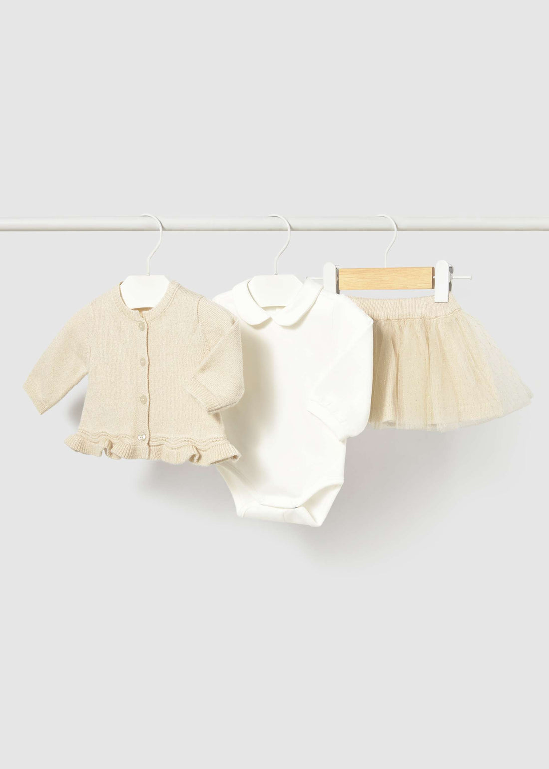 Completo 3 pezzi cardigan neonata