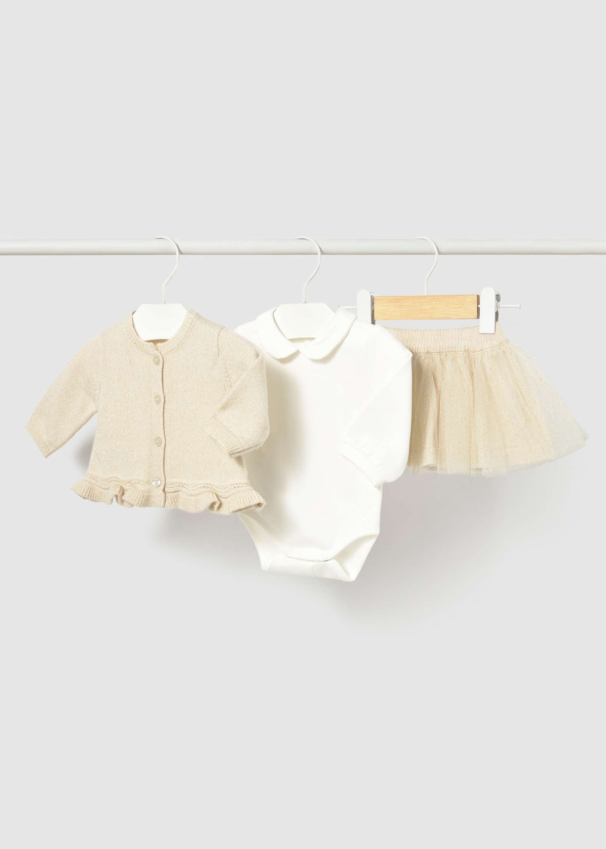 Completo 3 pezzi cardigan neonata