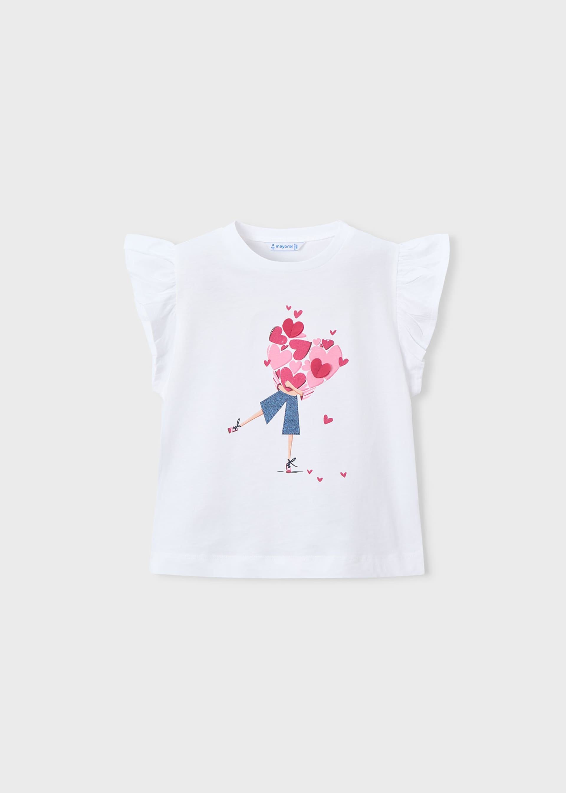 Completo 3 pezzi cuori bambina
