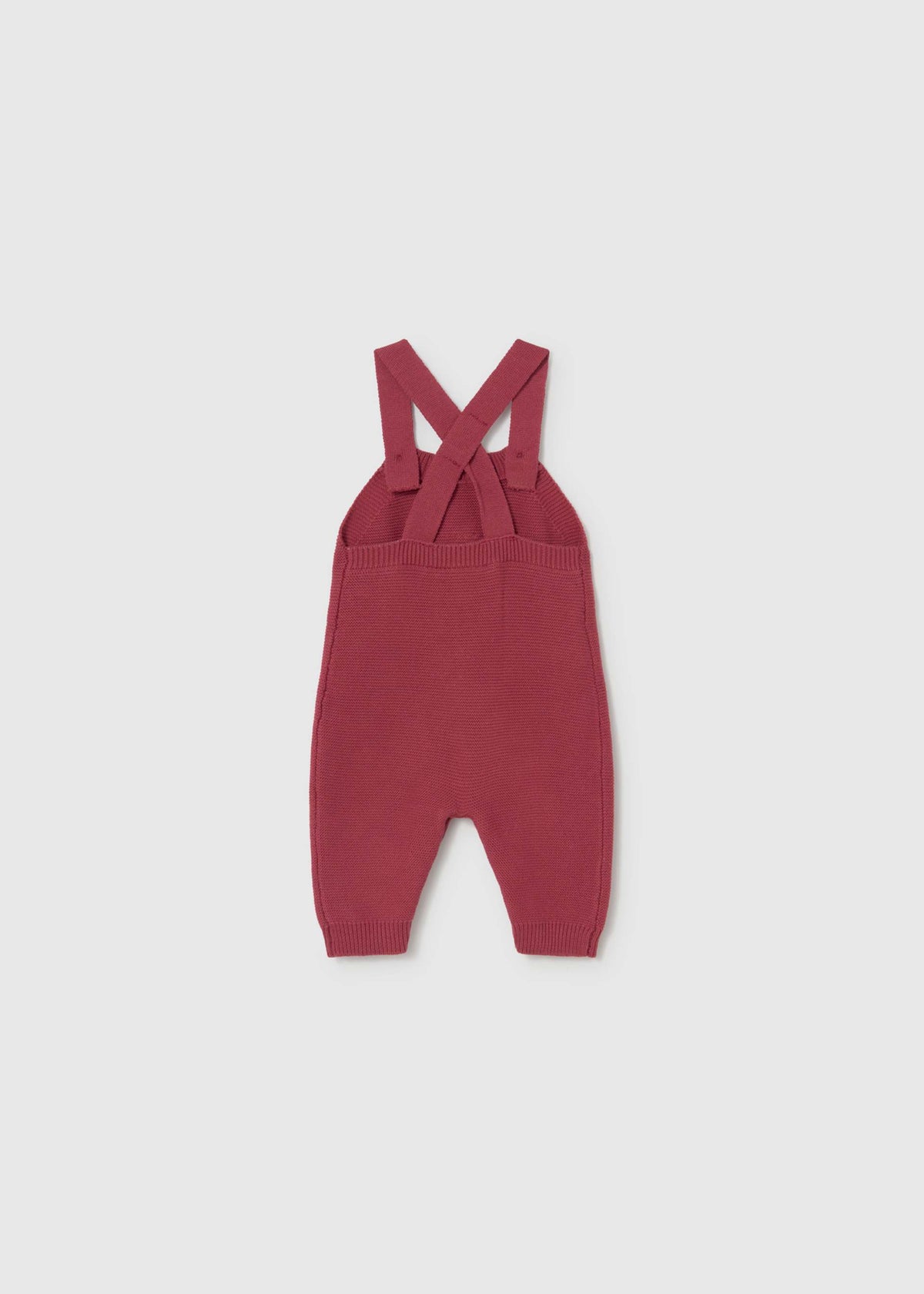 Completo 3 pezzi salopette a maglia neonato