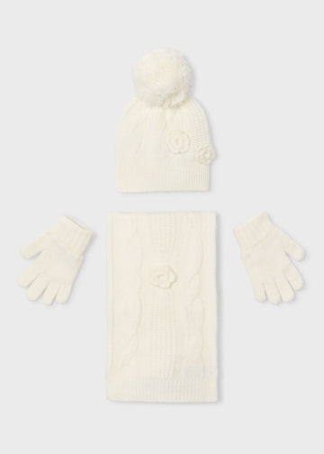 Completo 3 pezzi sciarpa bambina