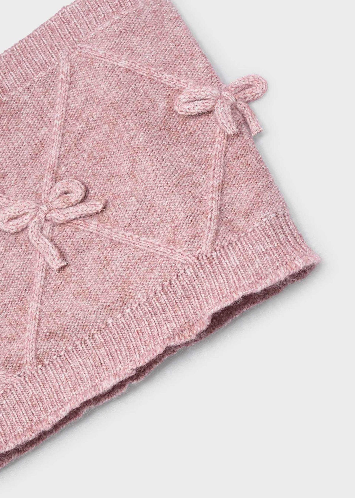 Completo cappello e scaldacollo fiocchi bambini