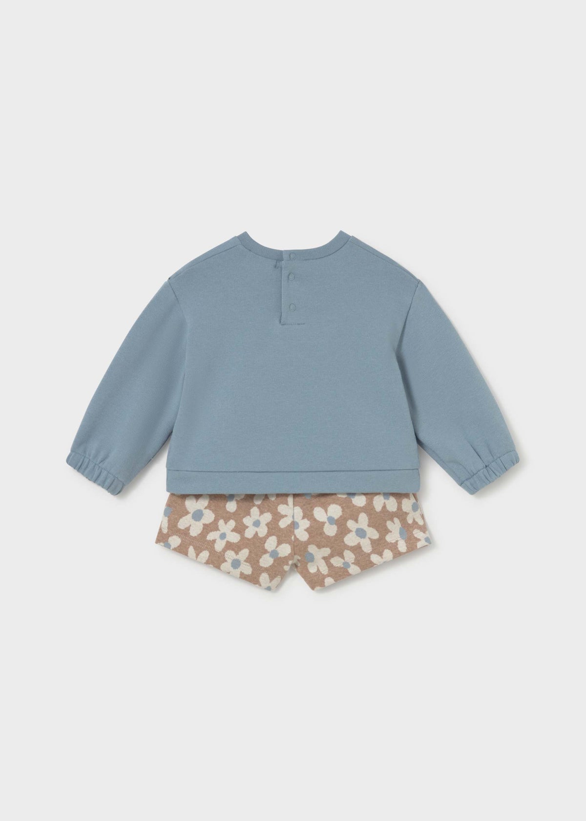 Completo con bermuda fiore bimba