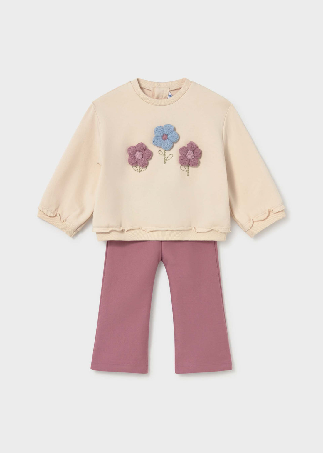 Completo felpa e pantaloni neonata