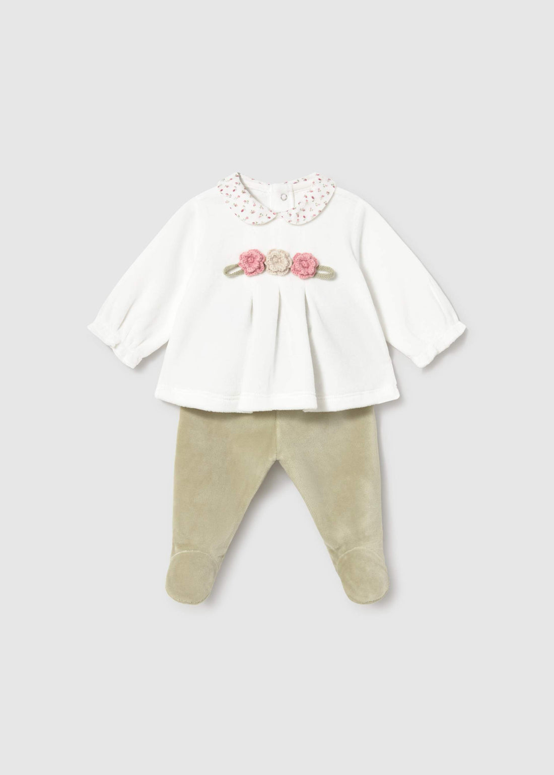 Completo ghettina e camicia neonata