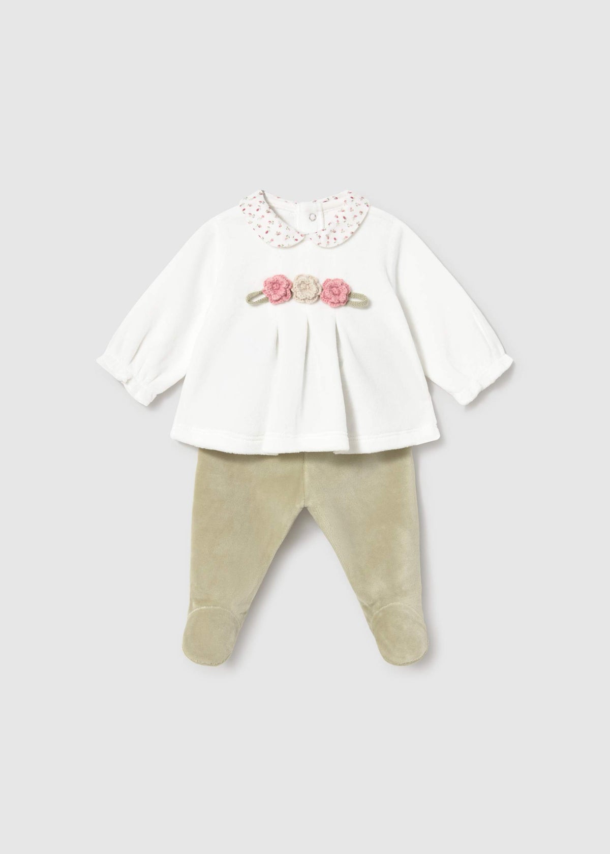 Completo ghettina e camicia neonata