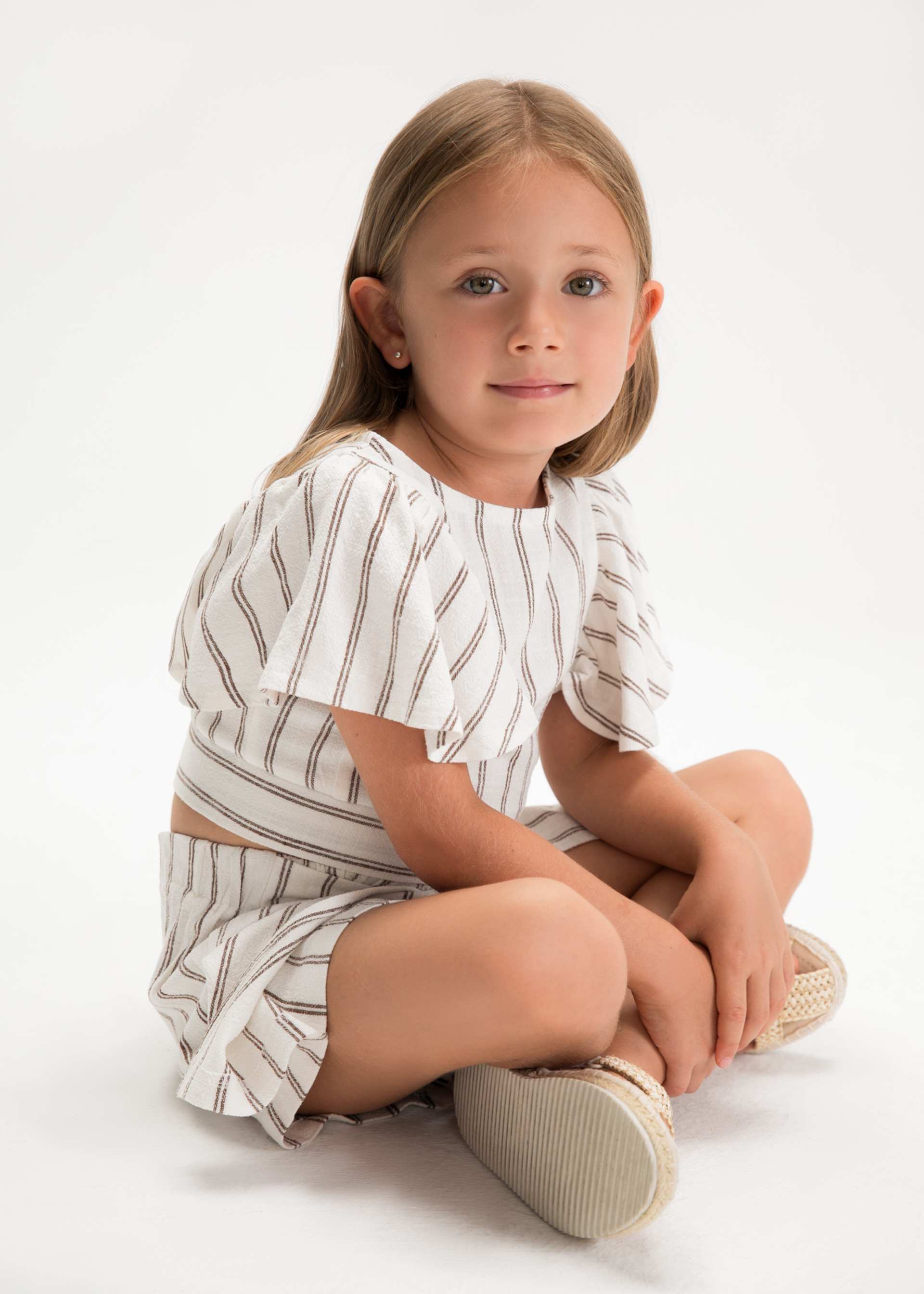 Completo gonna e blusa righe bambina