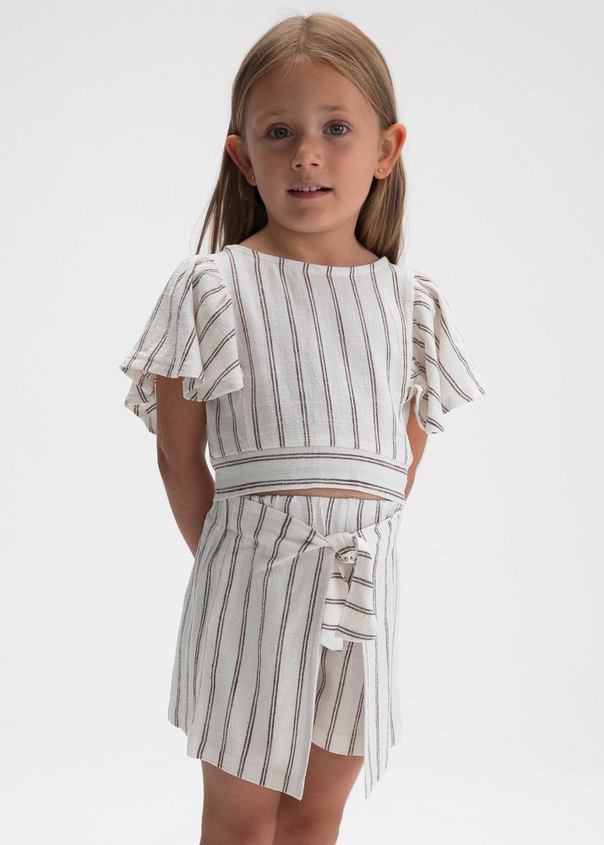 Completo gonna e blusa righe bambina