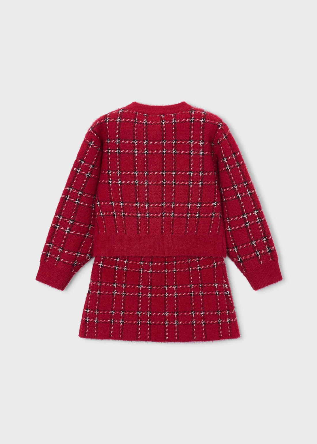 Completo gonna e cardigan in maglia bambina