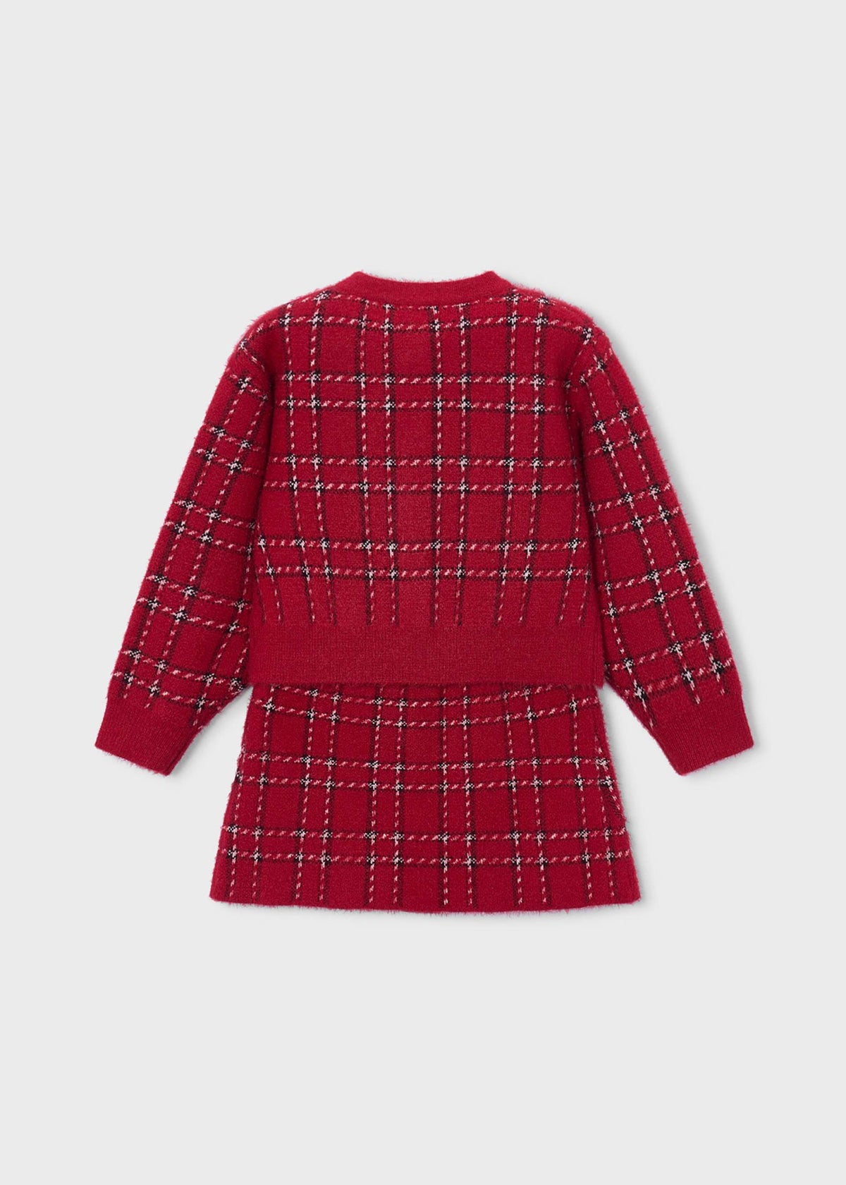 Completo gonna e cardigan in maglia bambina