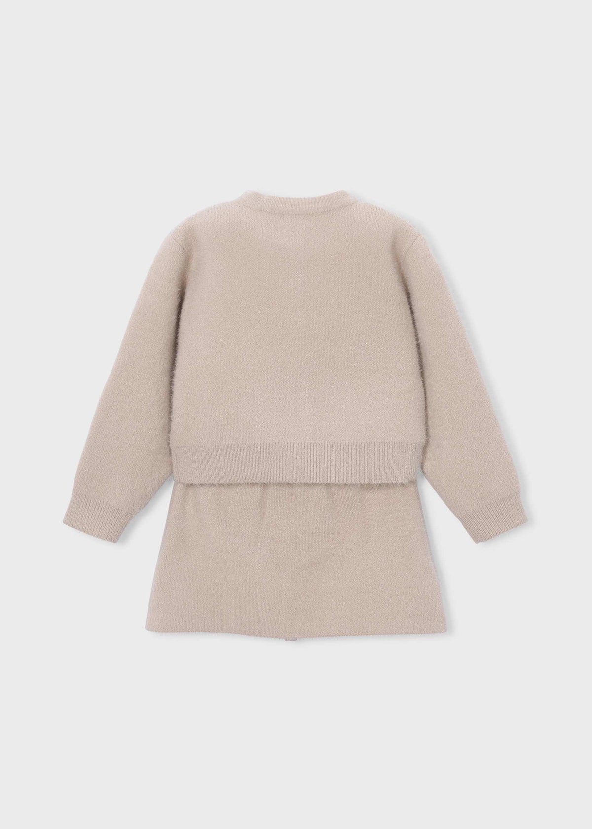 Completo gonna e cardigan in maglia bambina