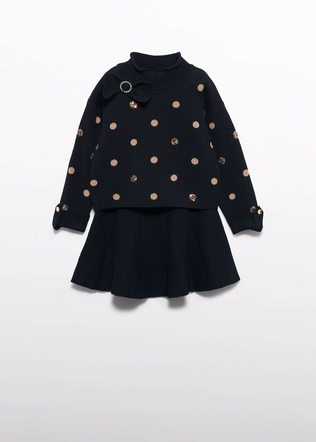 Completo gonna maglia pois bambina
