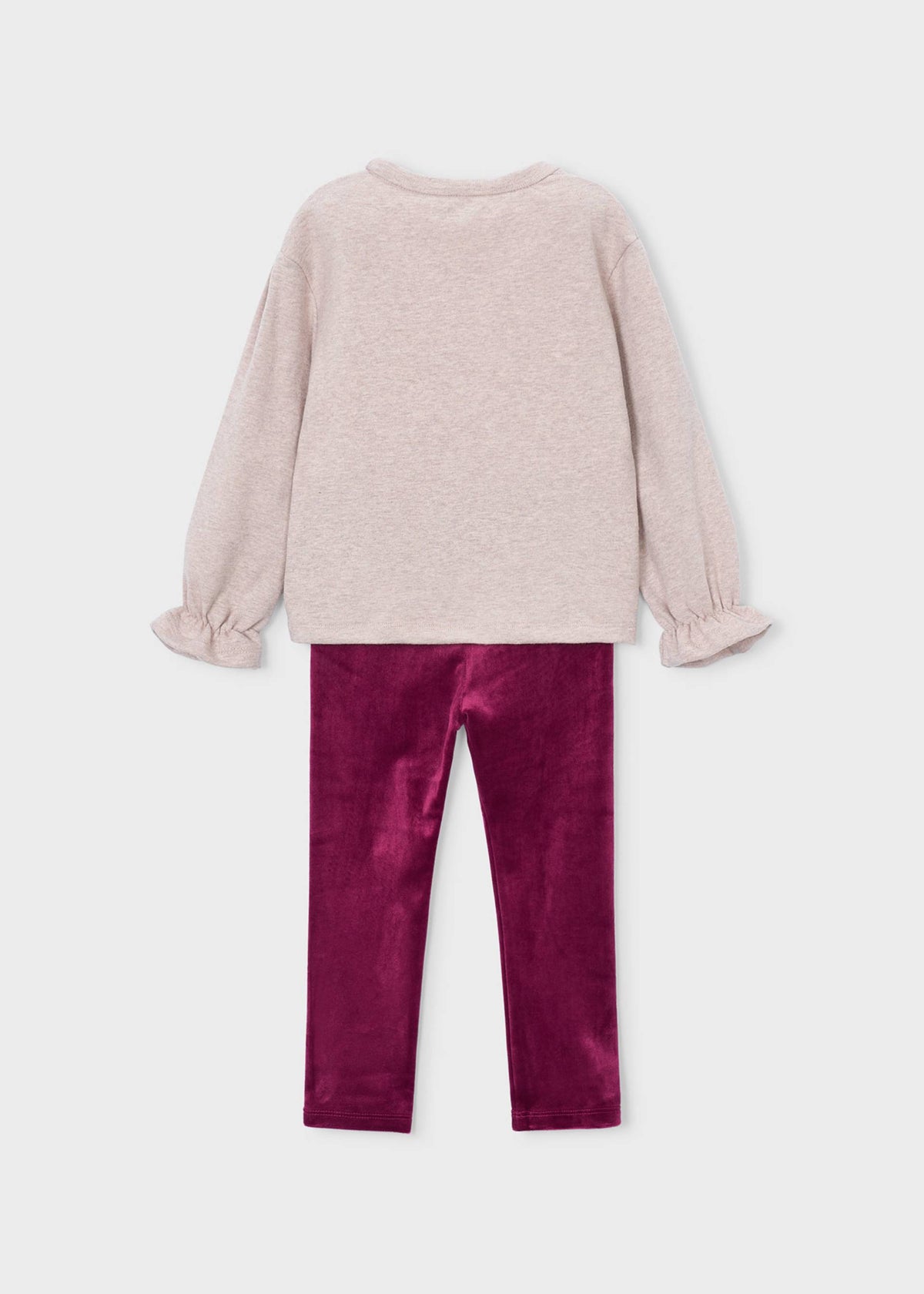 Completo leggings e felpa fiocchi bambina
