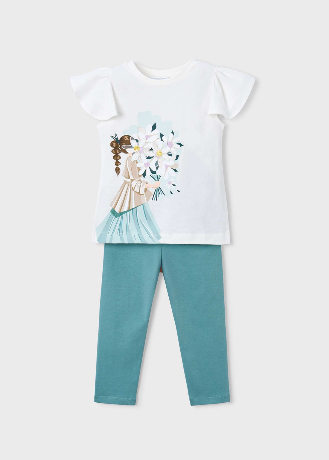 Completo leggings e maglietta bambola bambina