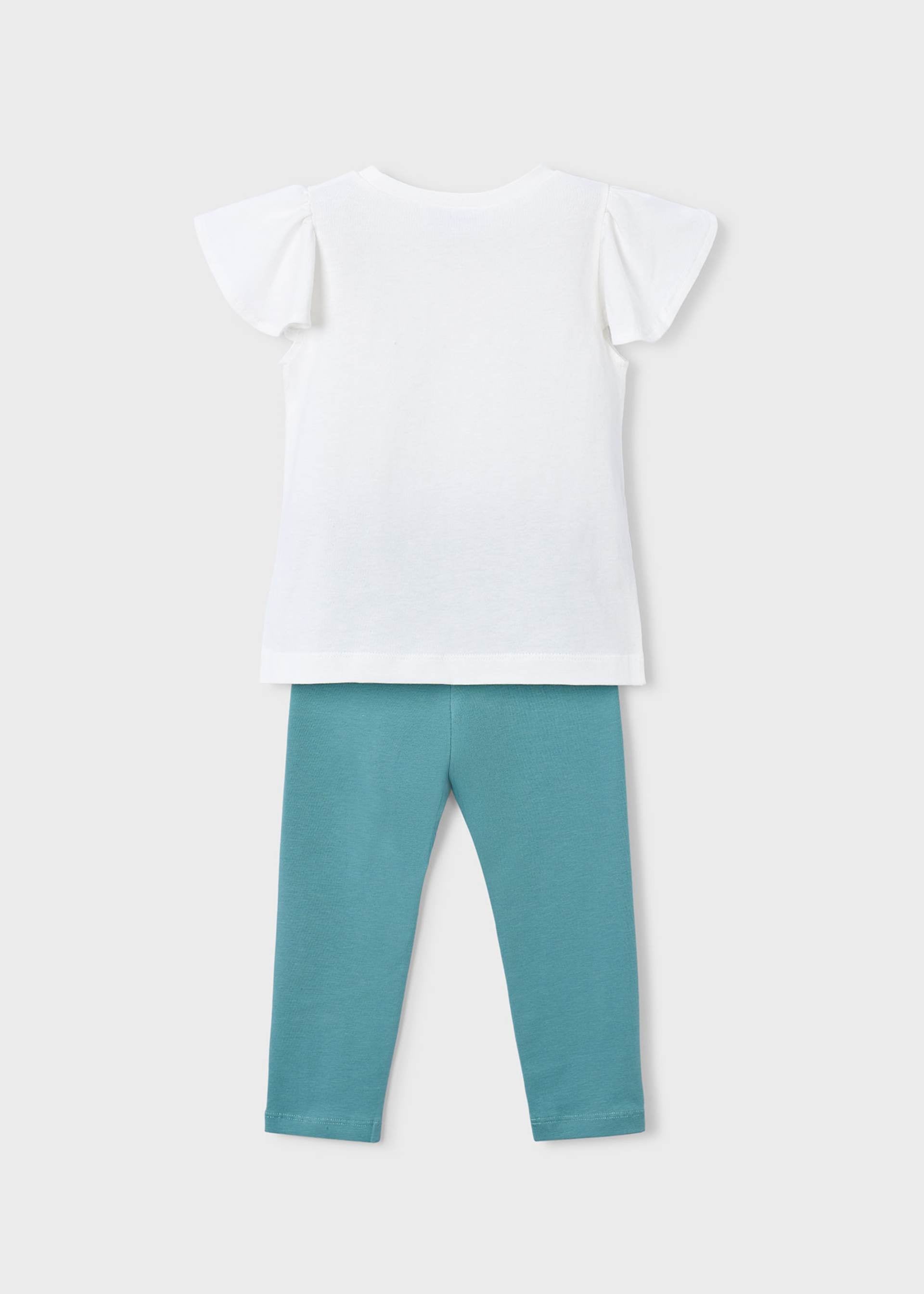 Completo leggings e maglietta bambola bambina