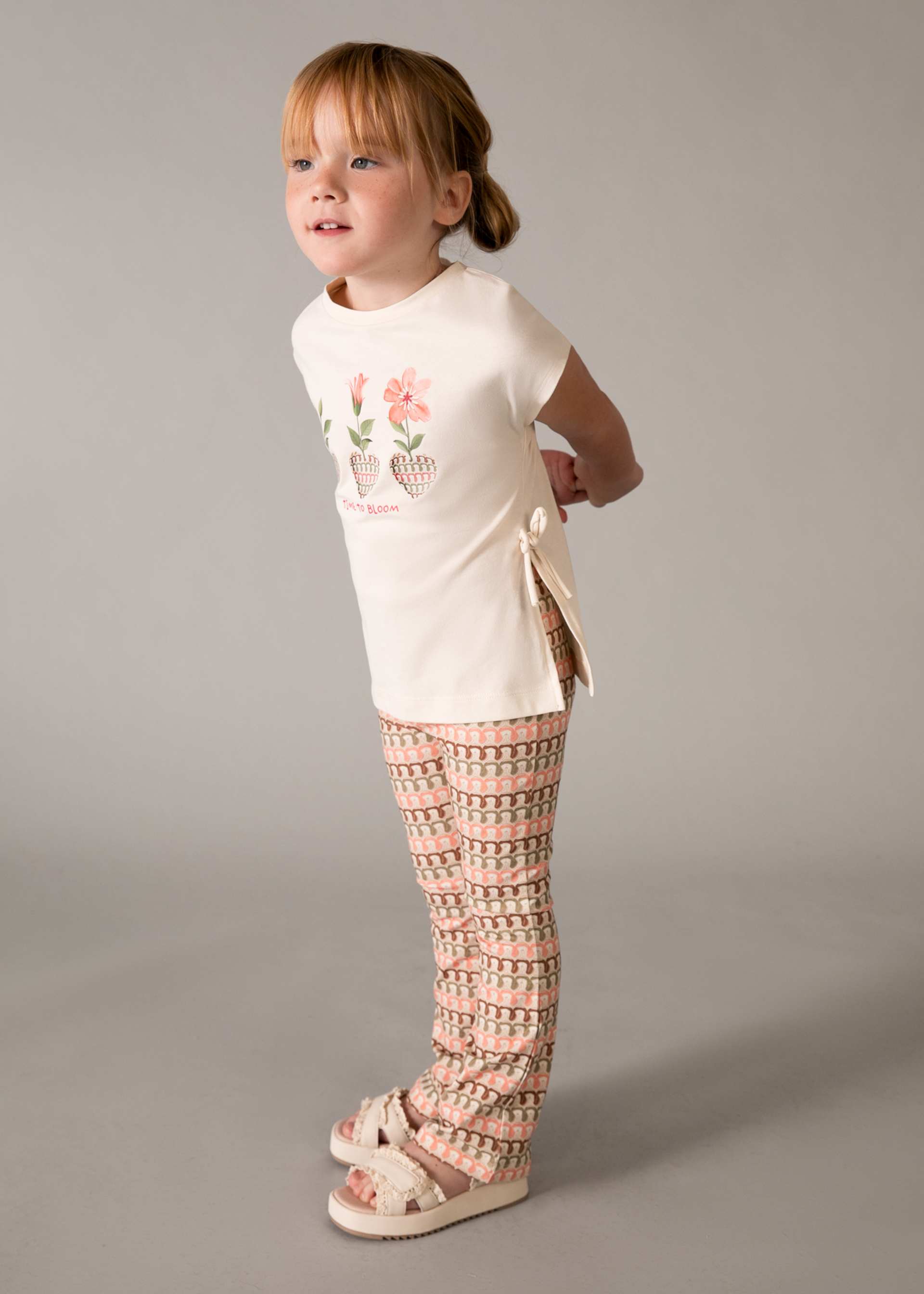 Completo leggings flare e maglietta bambina