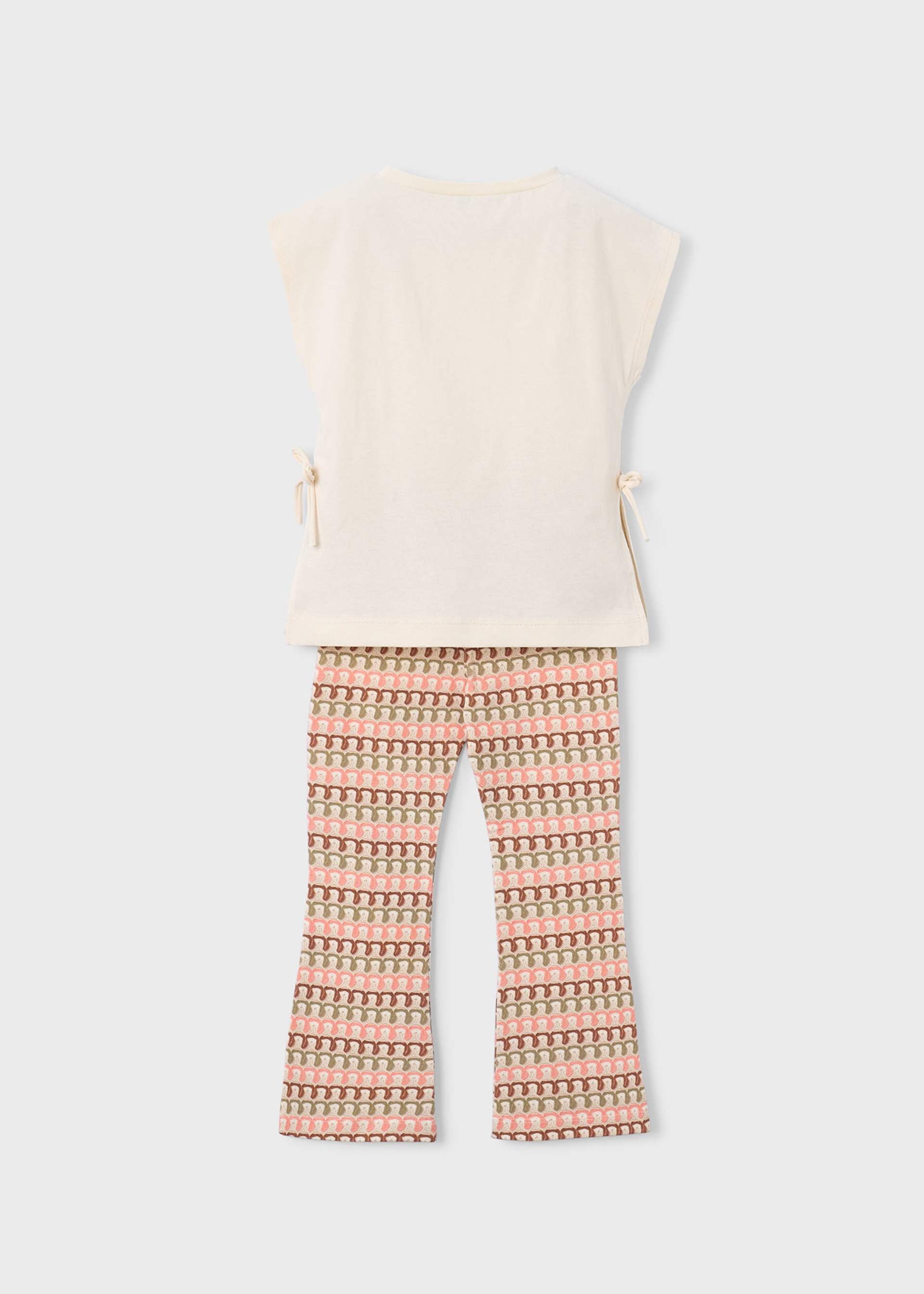 Completo leggings flare e maglietta bambina
