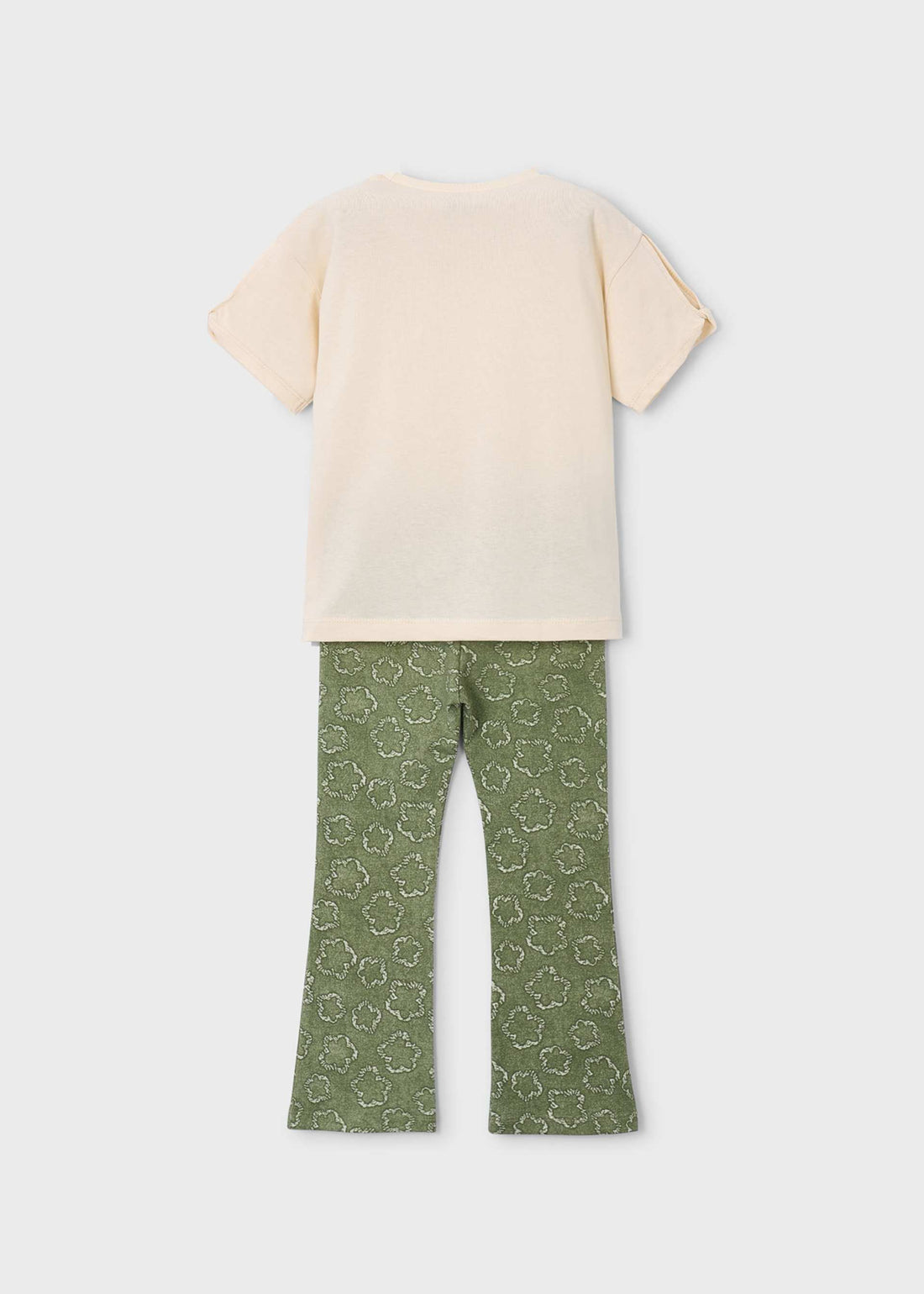 Completo leggings stampato e maglietta bambina