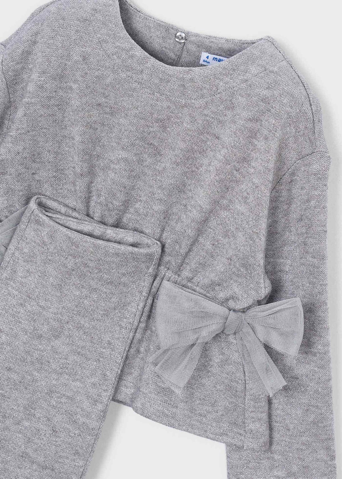 Completo pantalone e maglione fiocchi bambina