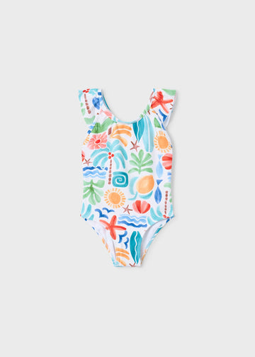 Costume volant stampato bambina