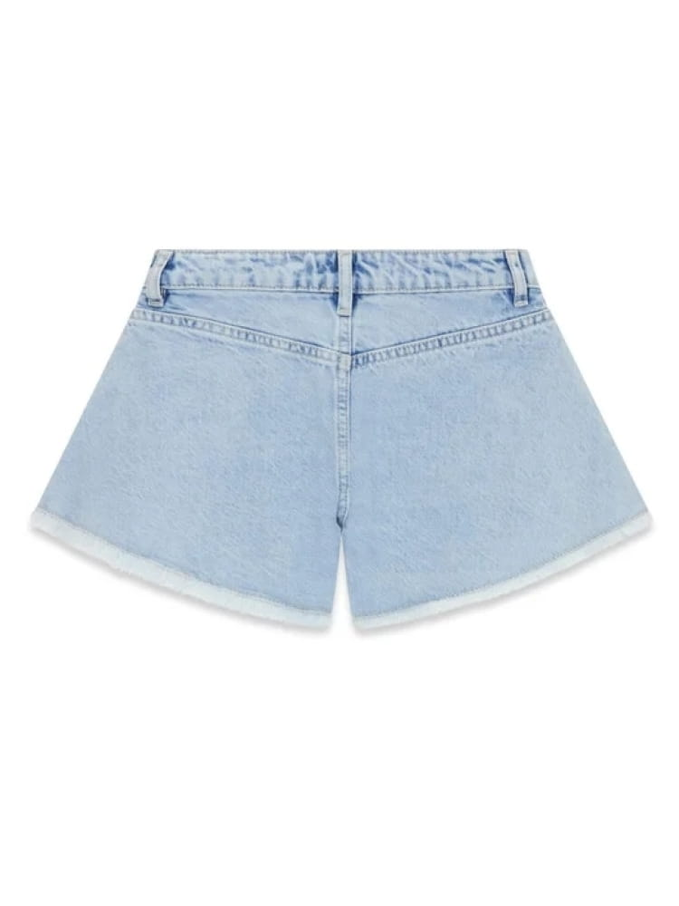 Guess pantaloncini junior blu in denim con dettagli in strass