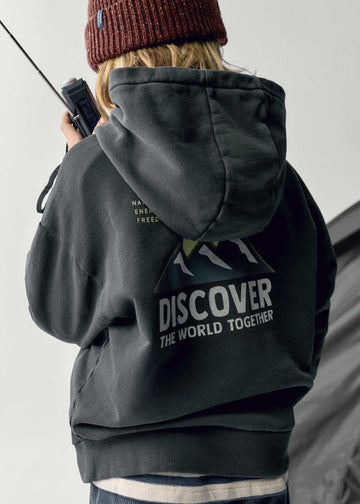 Felpa con cappuccio stampa Boston Kids