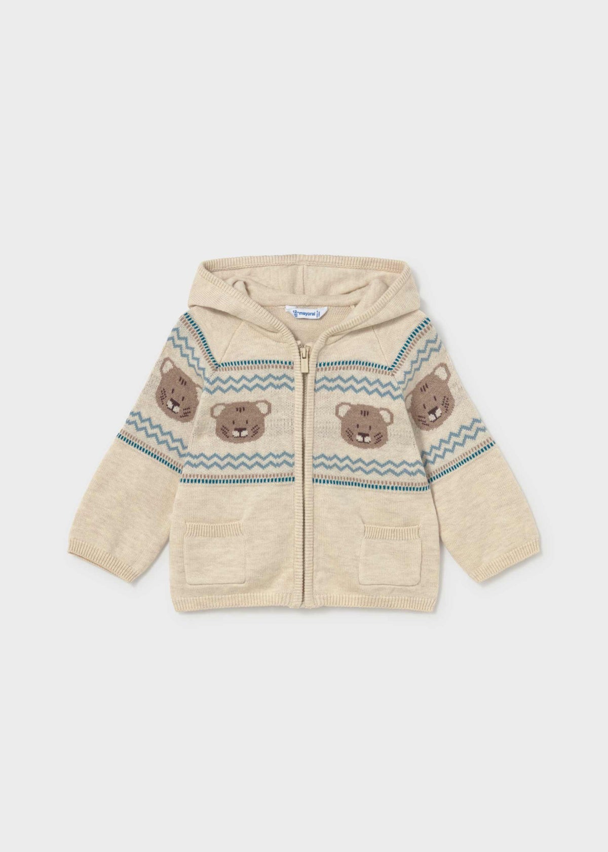 Giacca in maglia cerniera orsetti neonato