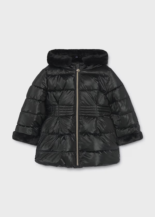 Giaccone metallizzato pellicciotto bambina