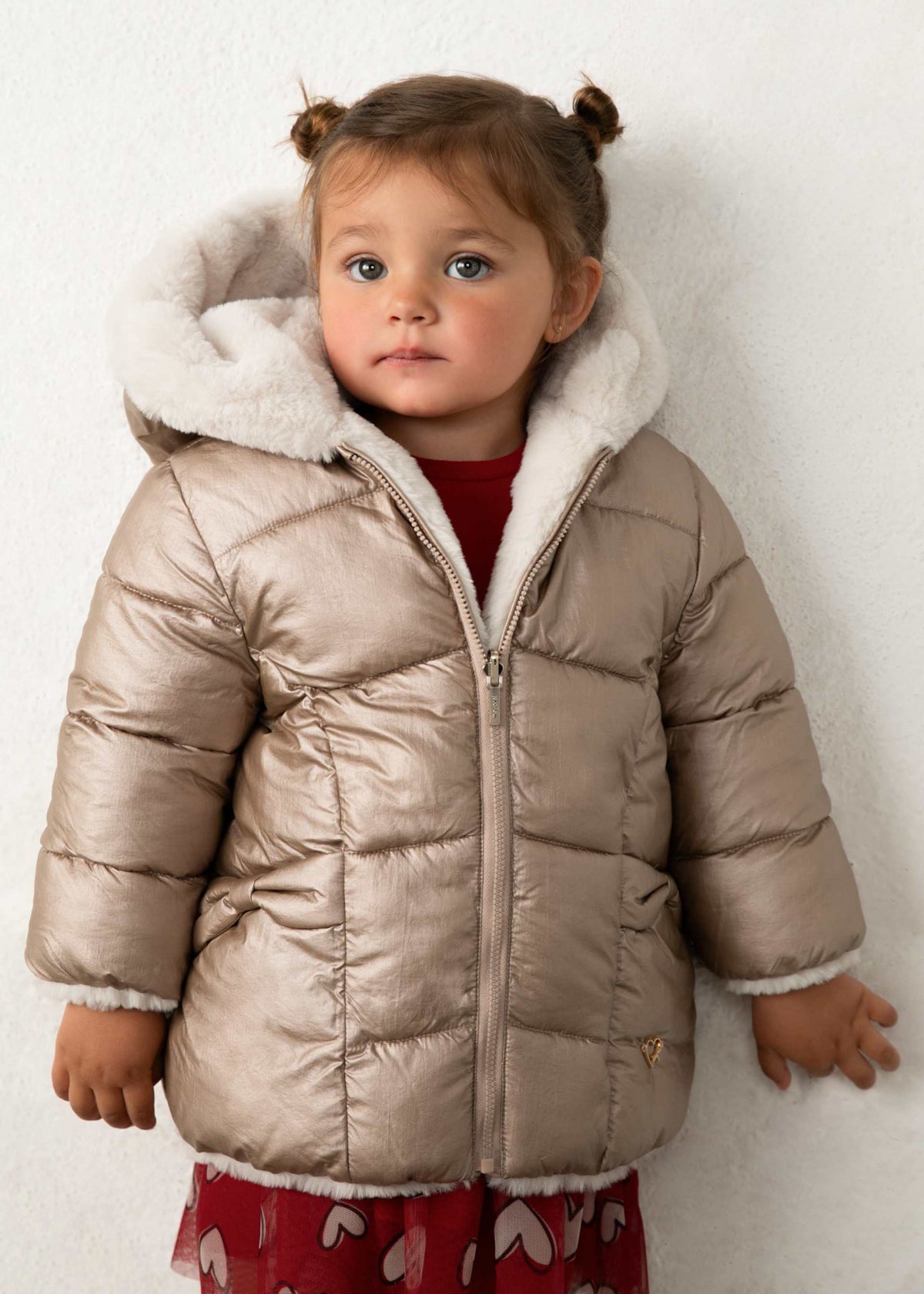 Giaccone reversibile teddy neonata