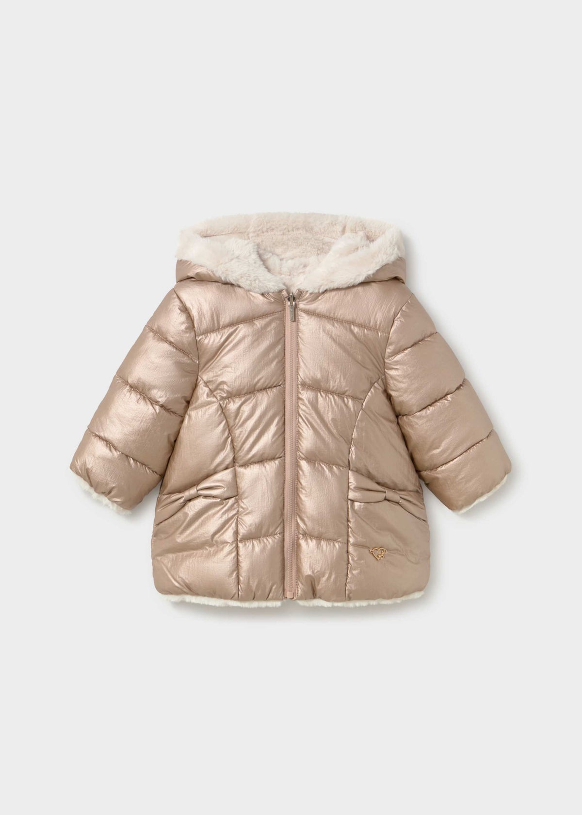 Giaccone reversibile teddy neonata