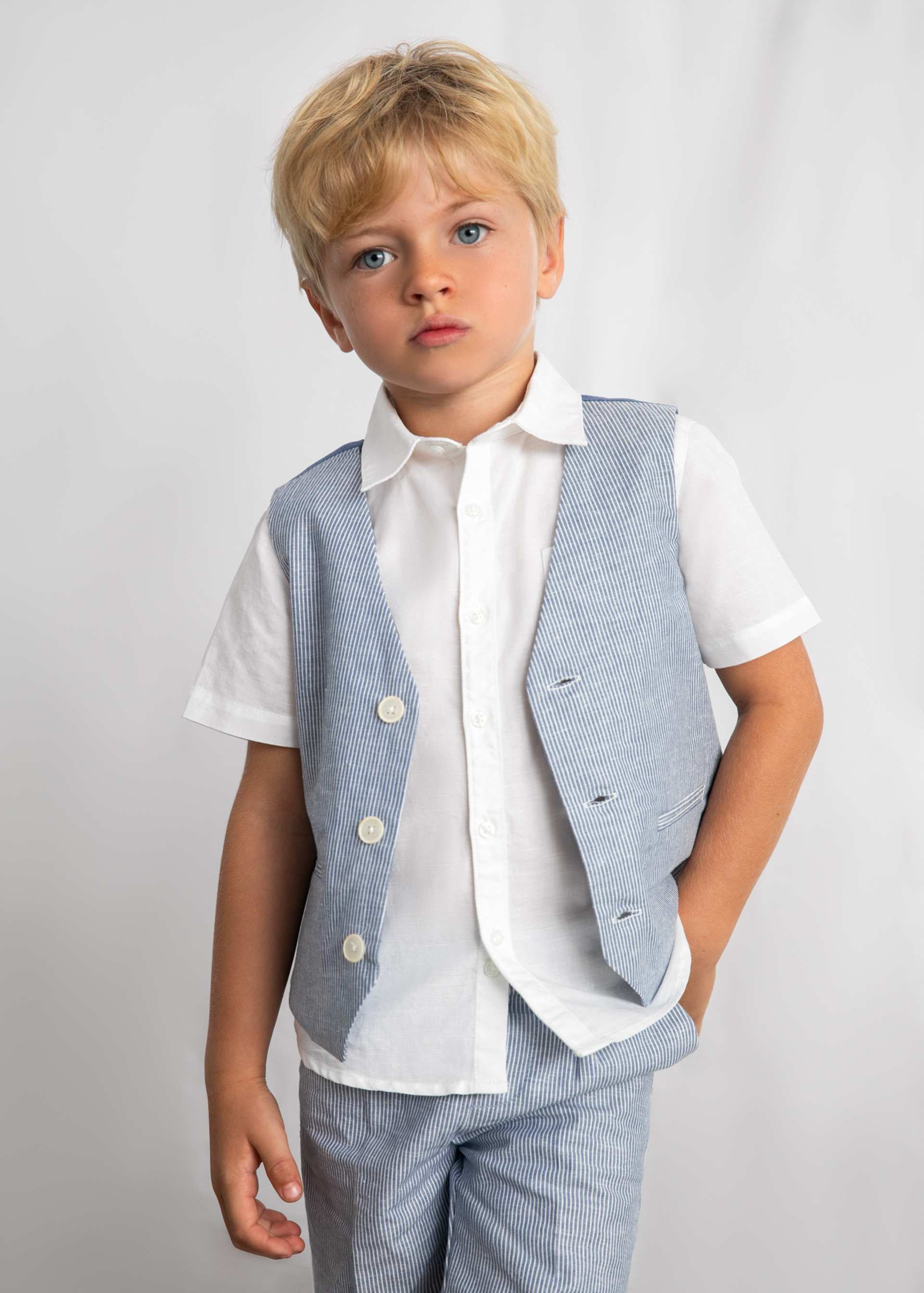 Gilet in lino bambino