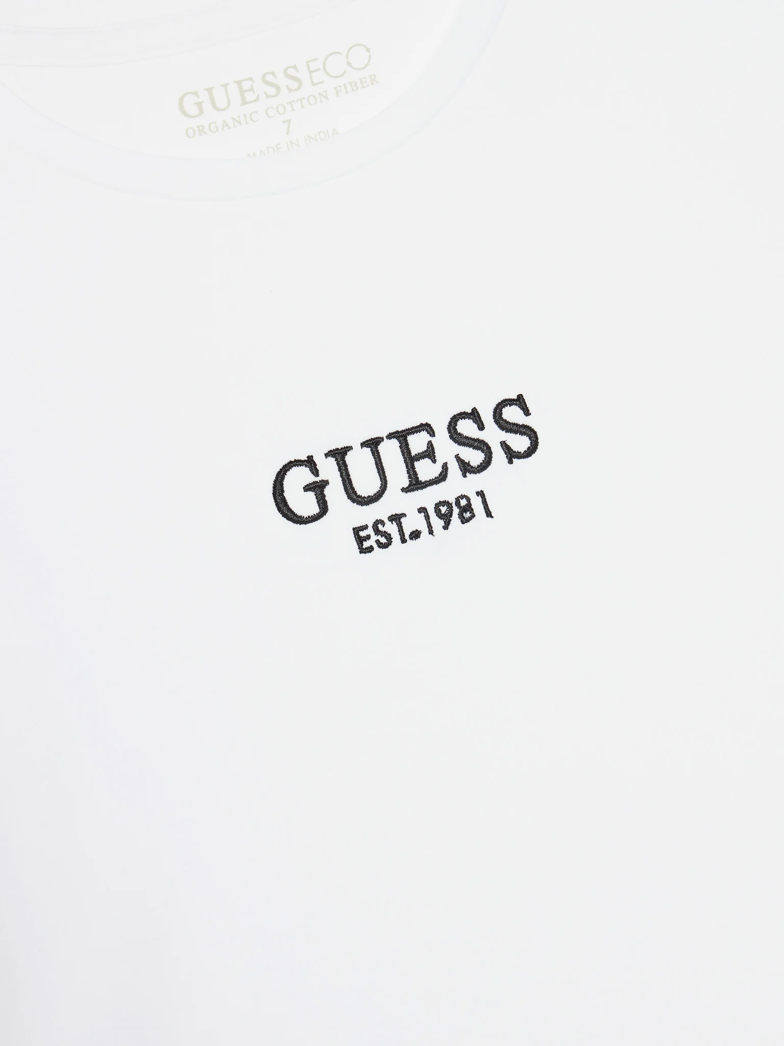 T-shirt crop Guess con ricamo a contrasto