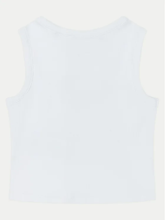 Guess canotta a coste con ricamo logo