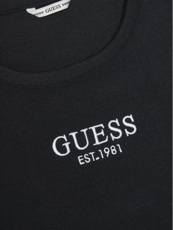 Guess canotta a coste con ricamo logo