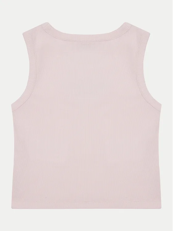 Guess canotta a coste con ricamo logo