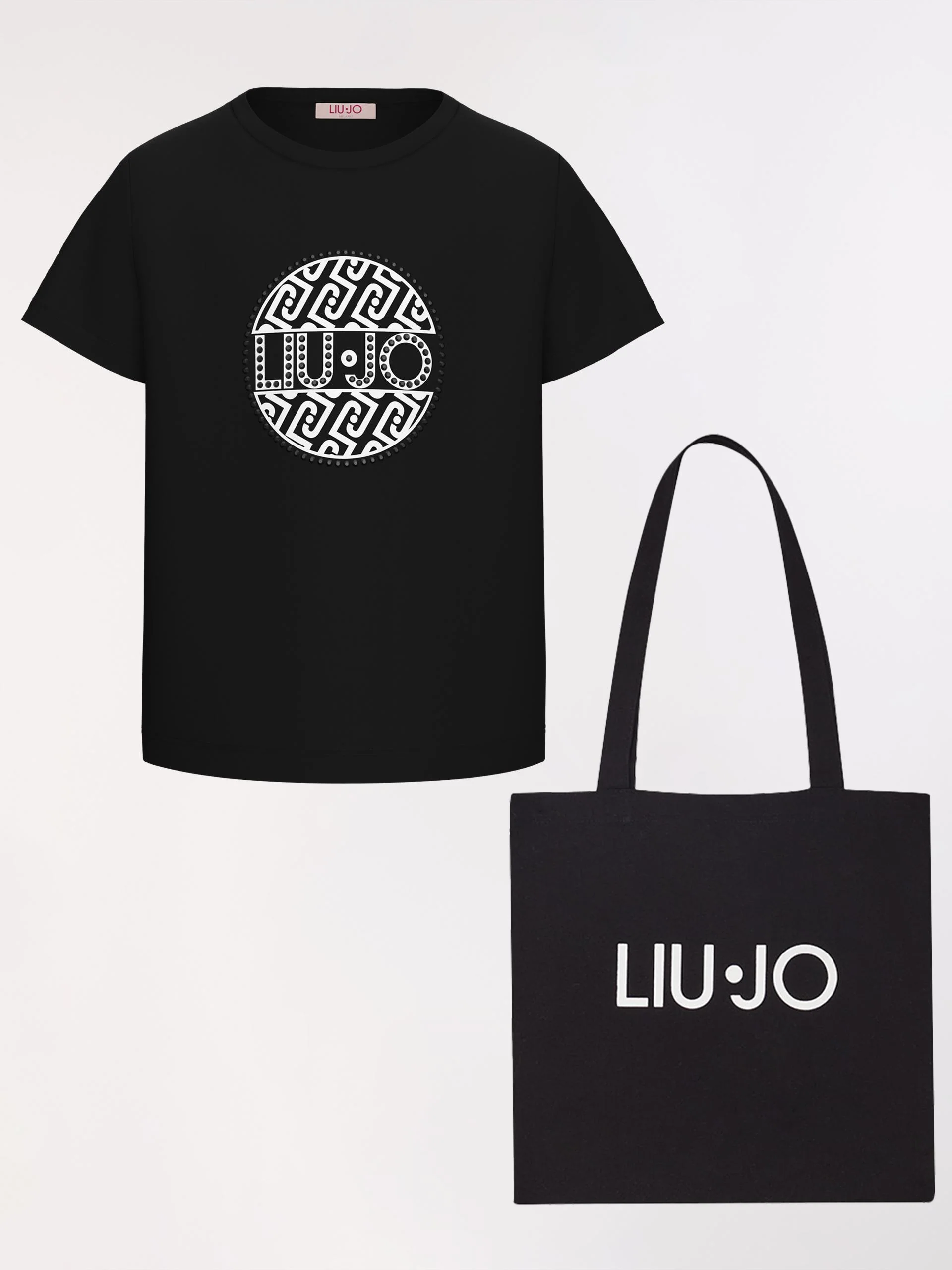 T-shirt nera con borsa - Liu Jo