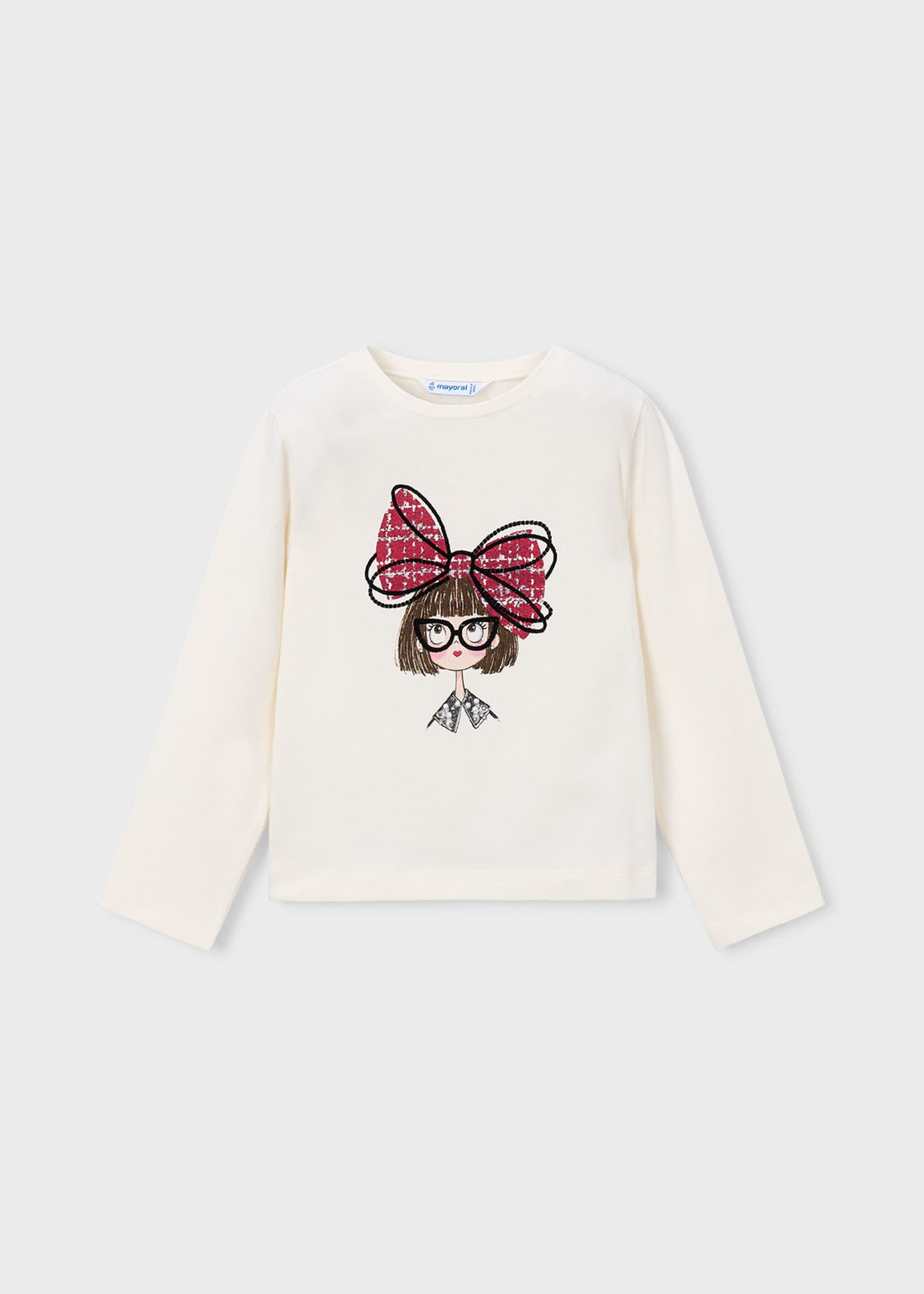 Maglietta bambola con fiocco bambina