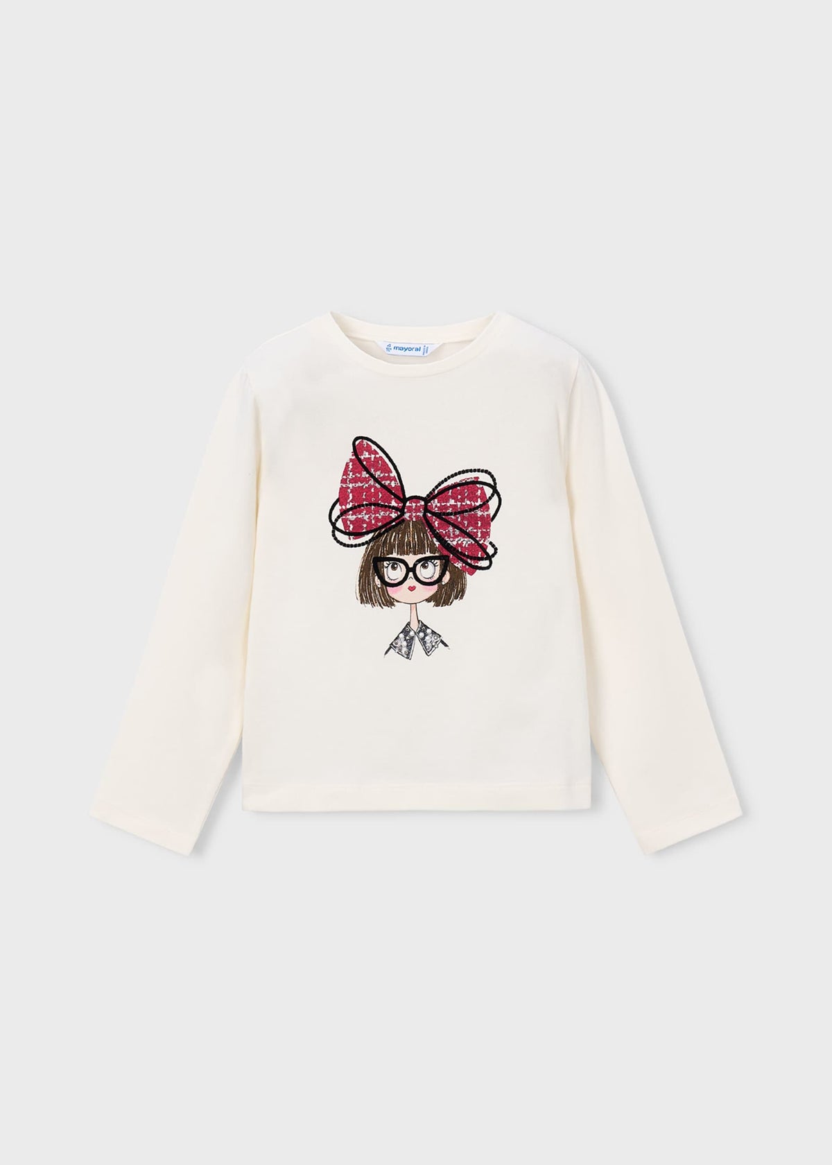 Maglietta bambola con fiocco bambina
