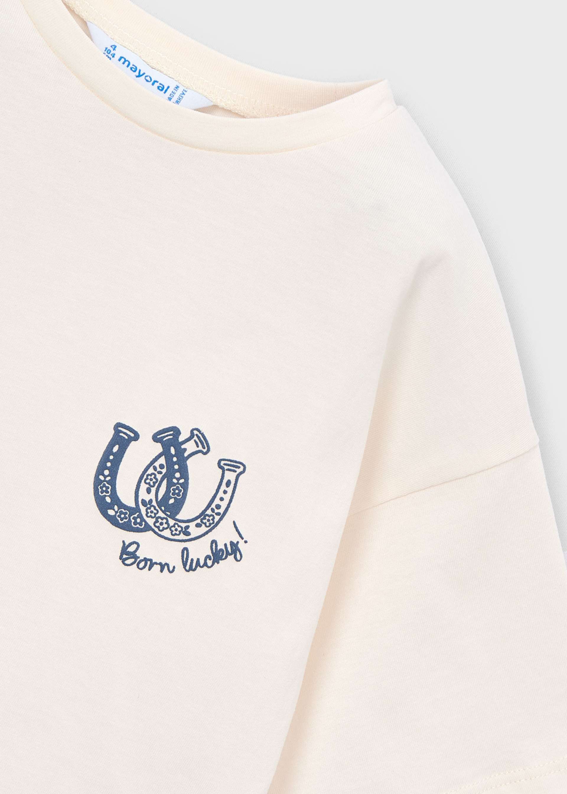 Maglietta con fazzoletto stampato bambina