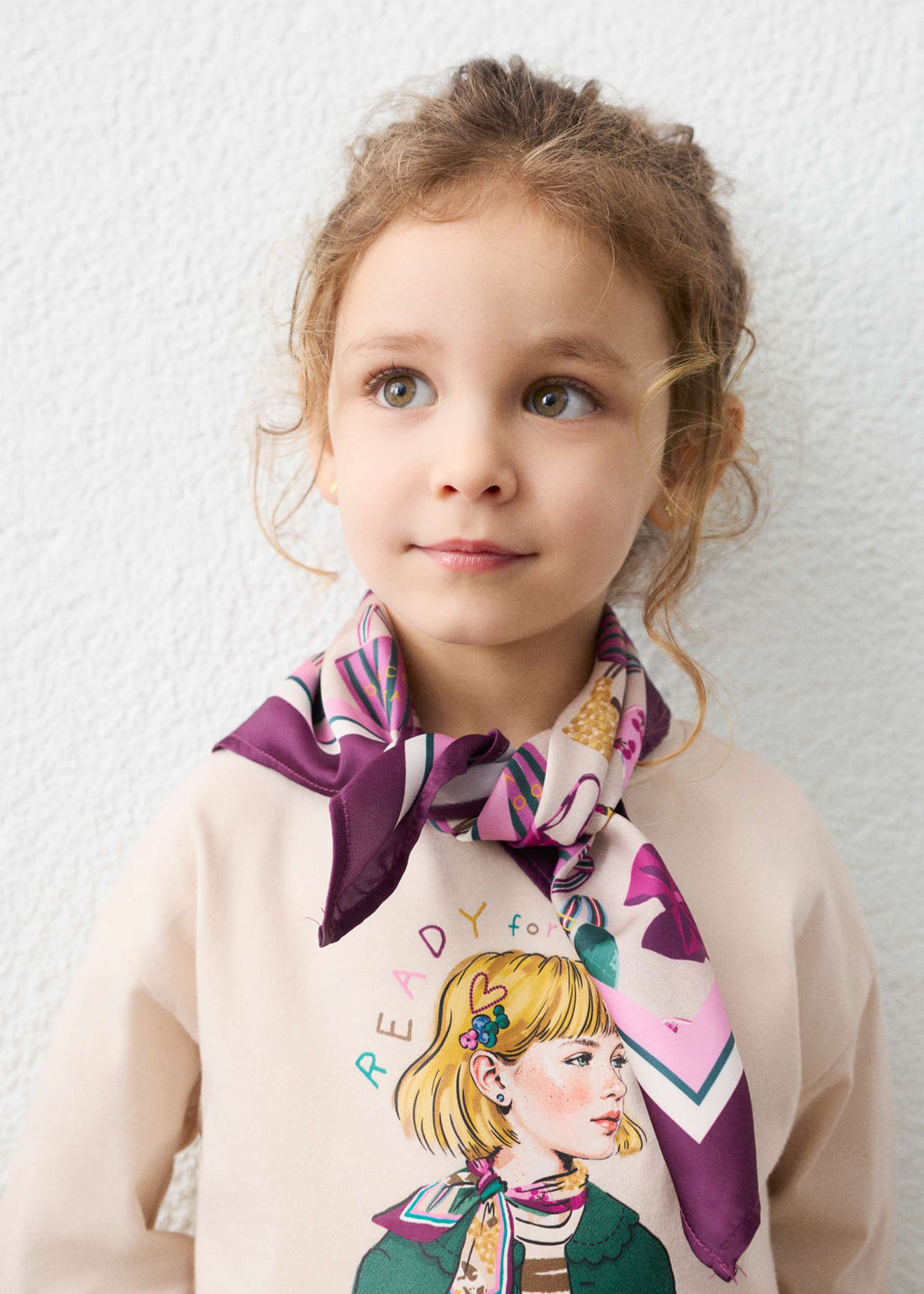 Maglietta con foulard bambina