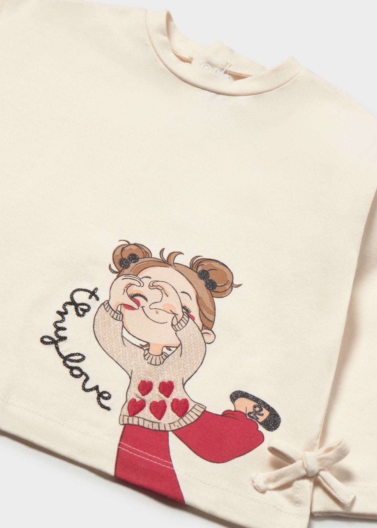 Maglietta fiocchi bimba